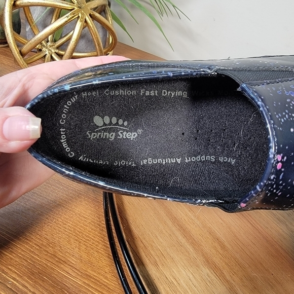 Spring Step Manila Clogs Women's Shoe Size 8.5 Patent Leather Work Multicolor - Picture 8 of 17